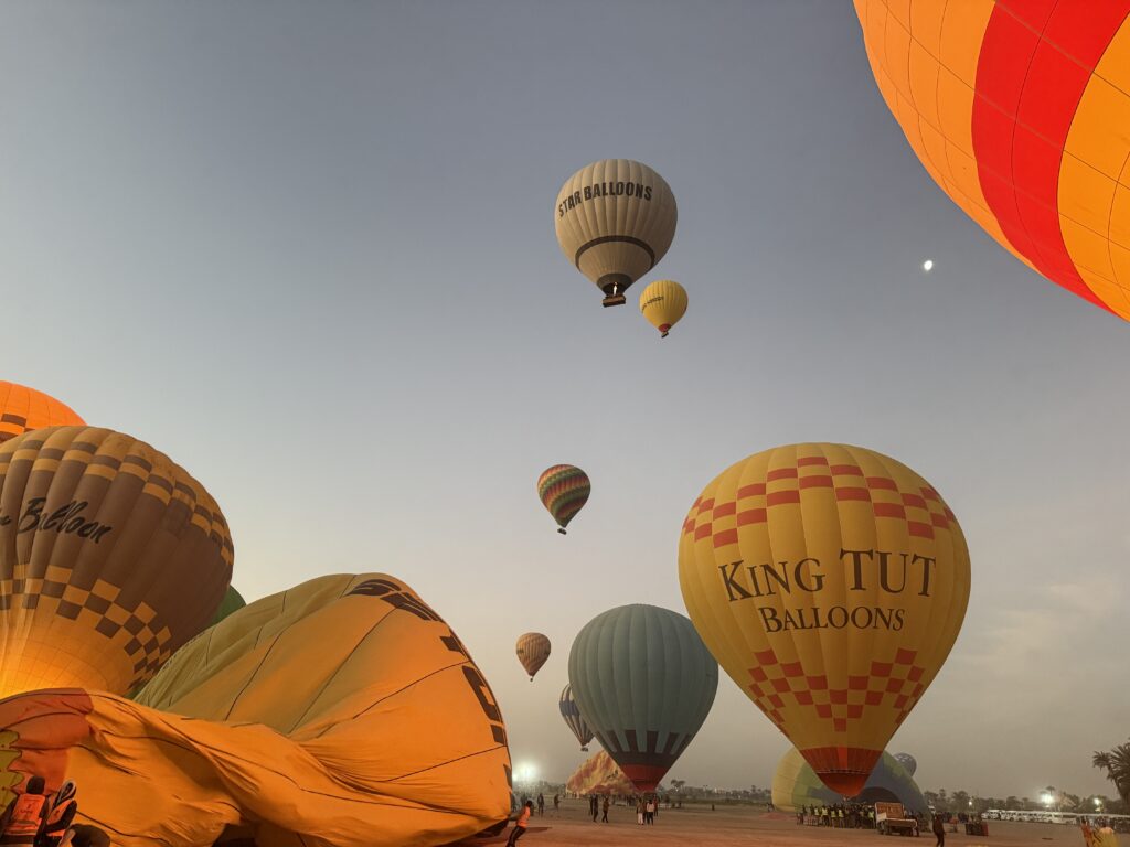 Hot Air Balloons in Luxor Egypt on the Nile