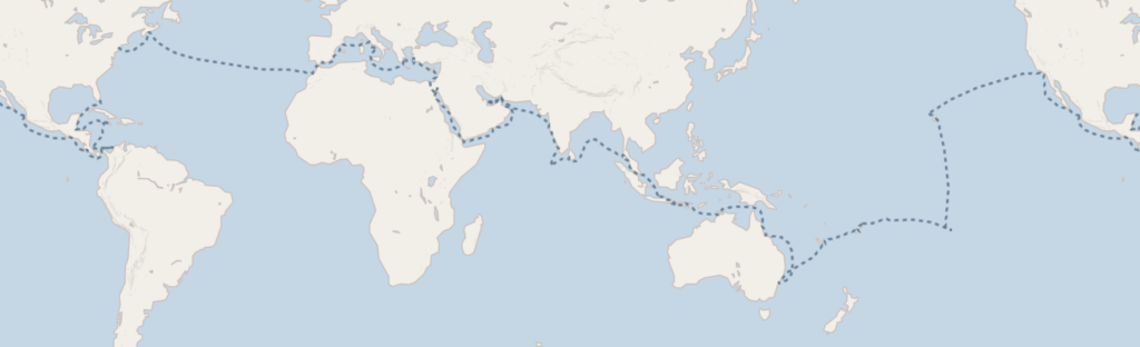 Luxury World cruise sample itinerary